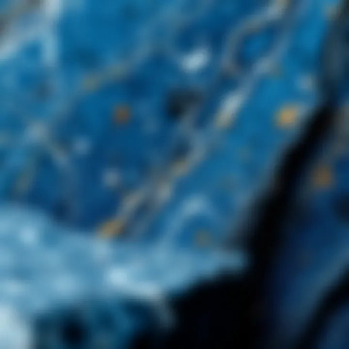 Vibrant Blue Granite A vibrant slab of blue granite that highlights its unique coloration and natural patterns.