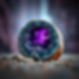 Stunning amethyst geode showcasing vibrant purple crystals