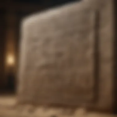 Stone Tablet with Hieroglyphics Hieroglyphics on a stone tablet revealing ancient scripts