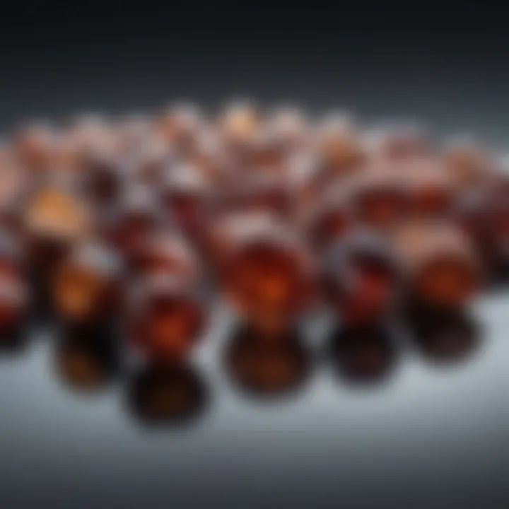 A collection of various colored andradite garnets highlighting the gem's diversity