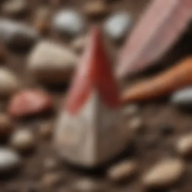 Craftsmanship in Arrowheads A close-up view of a meticulously crafted arrowhead illustrating fine details.