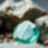 Unique Color Variations of Blue Green Stones Close-up of a blue green stone displaying unique color variations