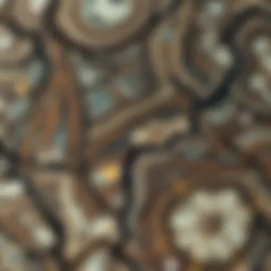 Intricate Twinning Patterns of Chiastolite Close-up view of chiastolite displaying unique twinning patterns