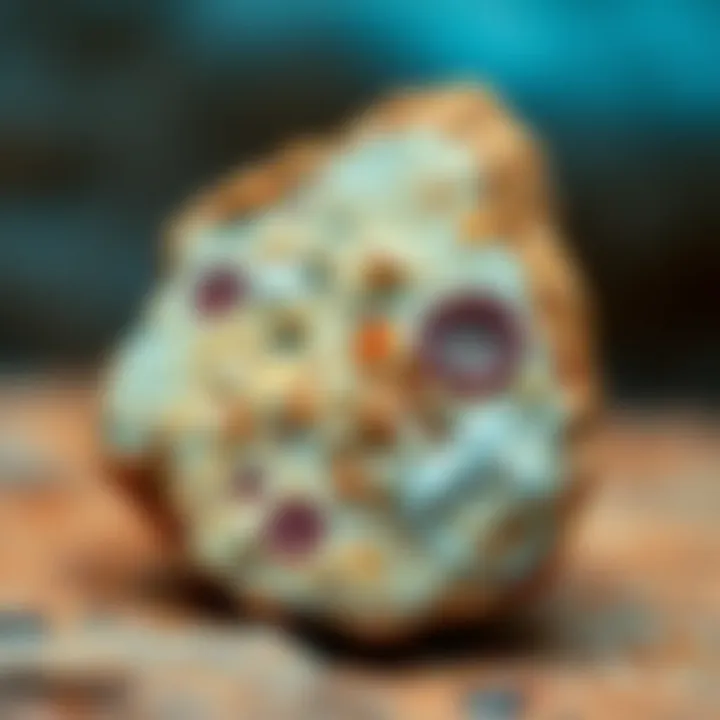 Natural Textures and Colors of Chiastolite Chiastolite specimen showcasing its natural textures and colors