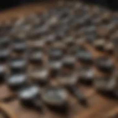 Diverse Collection of Loupe Magnifiers for Collectors Variety of loupe magnifiers on a wooden table
