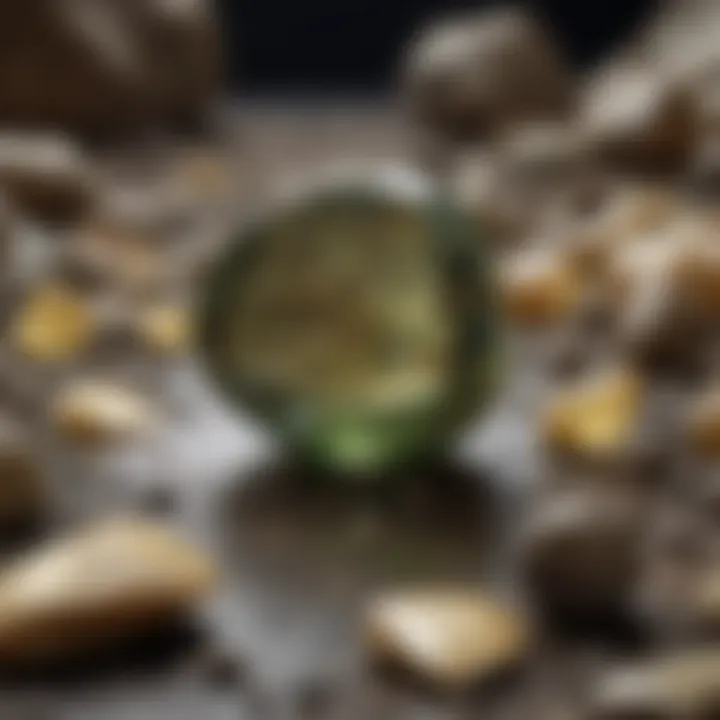 Artistic representation of chrysoberyl's historical significance