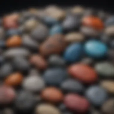 Artistic Display of Carborundum Stones for Collectors A collection of carborundum stones displayed artistically, emphasizing their aesthetic appeal for collectors.