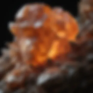 Unique Properties of Fluorescent Mineral Specimen Close-up of a fluorescent mineral specimen showcasing its unique properties