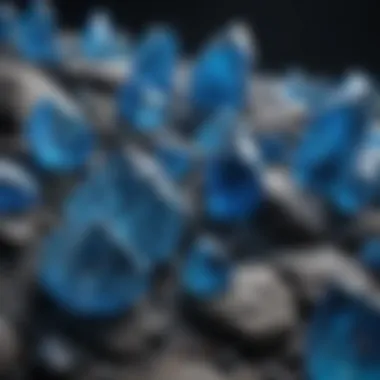 Vibrant Blue Crystals Collection A stunning array of blue crystals showcasing their vibrant hues and clarity.