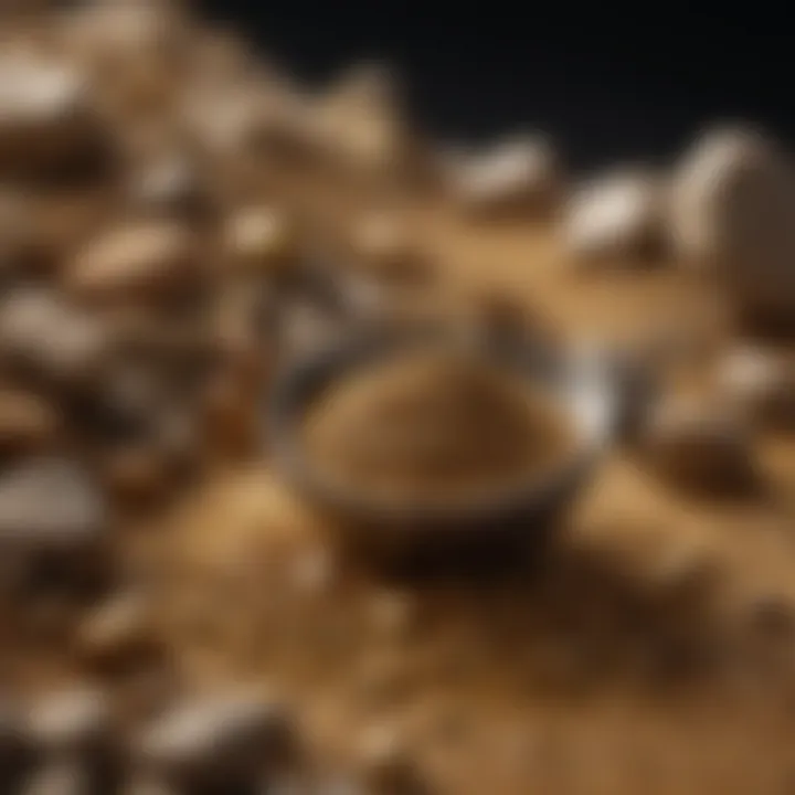 An assortment of gold paydirt products