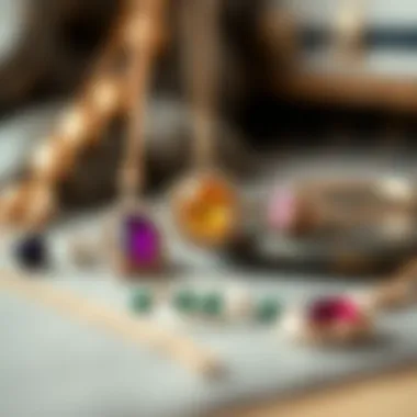 Beautifully crafted jewelry pieces showcasing intricate designs and craftsmanship