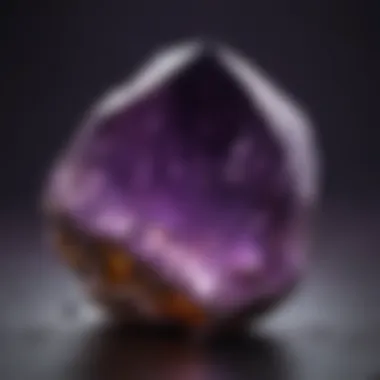 A vibrant amethyst crystal showcasing rich purple hues