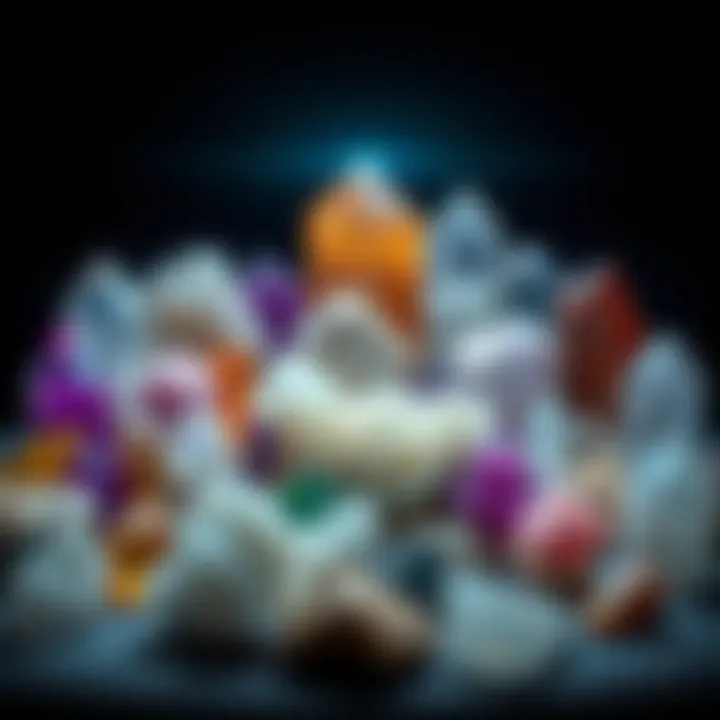 An exquisite collection of various crystals showcasing their natural beauty and diversity