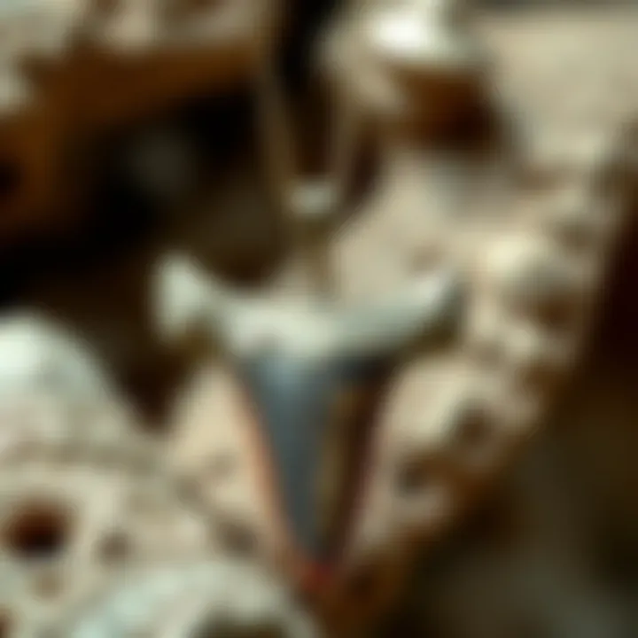 Intricate Designs of Dinosaur Tooth Necklaces A beautifully crafted dinosaur tooth necklace showcasing intricate designs.