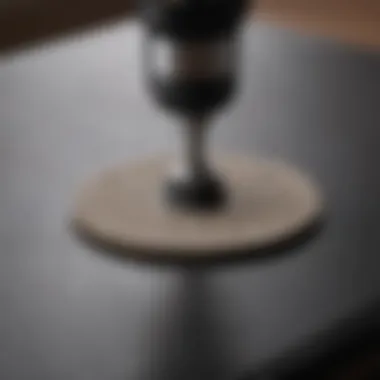 Close-up of Dremel buffer attachment showcasing its polishing pad