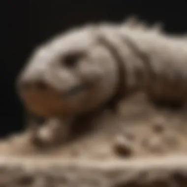 A detailed close-up of a stone sculpture in progress using a Dremel tool