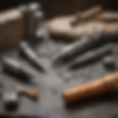 Various Dremel carving tools set against a backdrop of stone materials