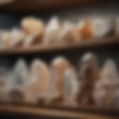 Well-Maintained Quartz Collection A well-maintained quartz collection displayed on a shelf
