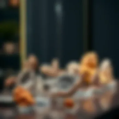 Optimal Visibility Arrangement Elegant acrylic stands arranged for optimal visibility of collectibles