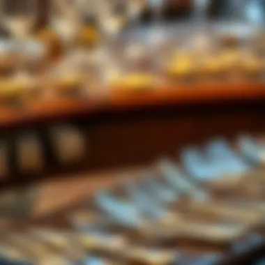 Elegant display of silver flatware showcasing intricate designs