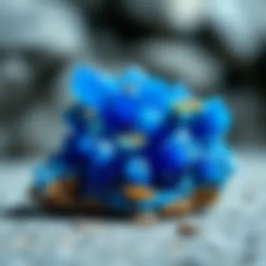 Azurite Crystal Formations Vibrant blue azurite crystals showcasing their striking color and intricate formations