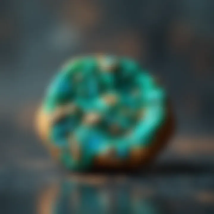 Intricate Chrysocolla Specimen Intricate chrysocolla specimen highlighting its vivid colors and textures