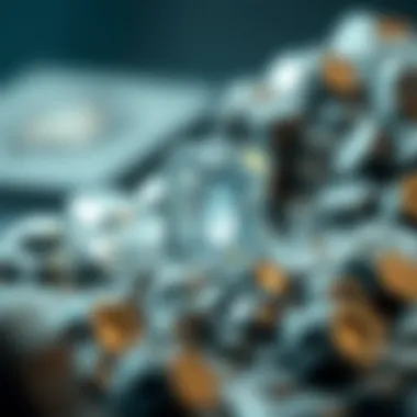 Illustration depicting various applications of diamond-like materials in technology