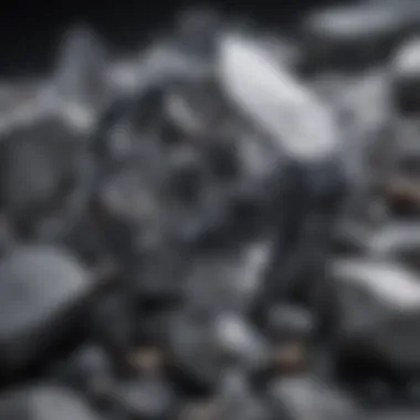 The Unique Texture of Gray Gemstones A stunning gray gemstone showcasing its unique texture and luster