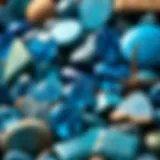 Diverse Blue Stone Gemstone Collection A stunning collection of various blue stone gemstones showcasing their unique hues and patterns