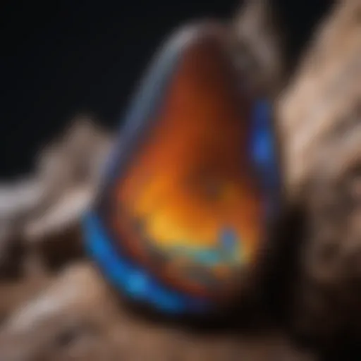 Vibrant Boulder Opal with rich color patterns