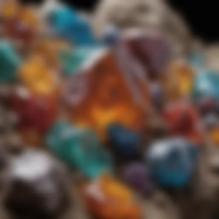 An array of colorful mineral specimens collected from Colorado's diverse geology.