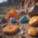 A stunning view of Colorado's rocky landscape showcasing vibrant mineral formations.