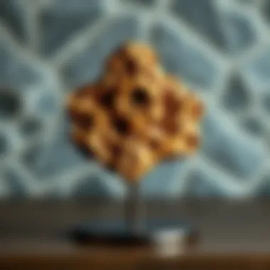 An intricately designed custom metal stand showcasing a unique aesthetic