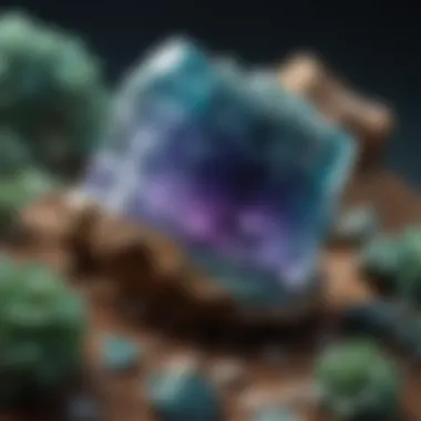 A geological setting highlighting the natural habitat of fluorite mineral formations