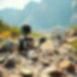 Advanced metal detection device in natural terrain