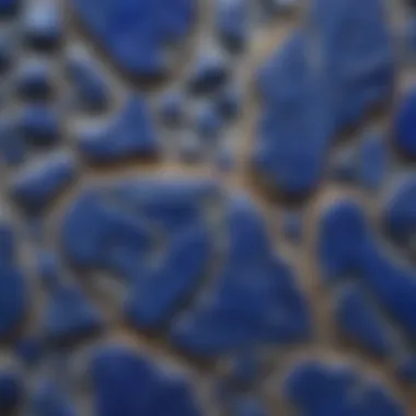 Close-up of lapis lazuli's intricate patterns