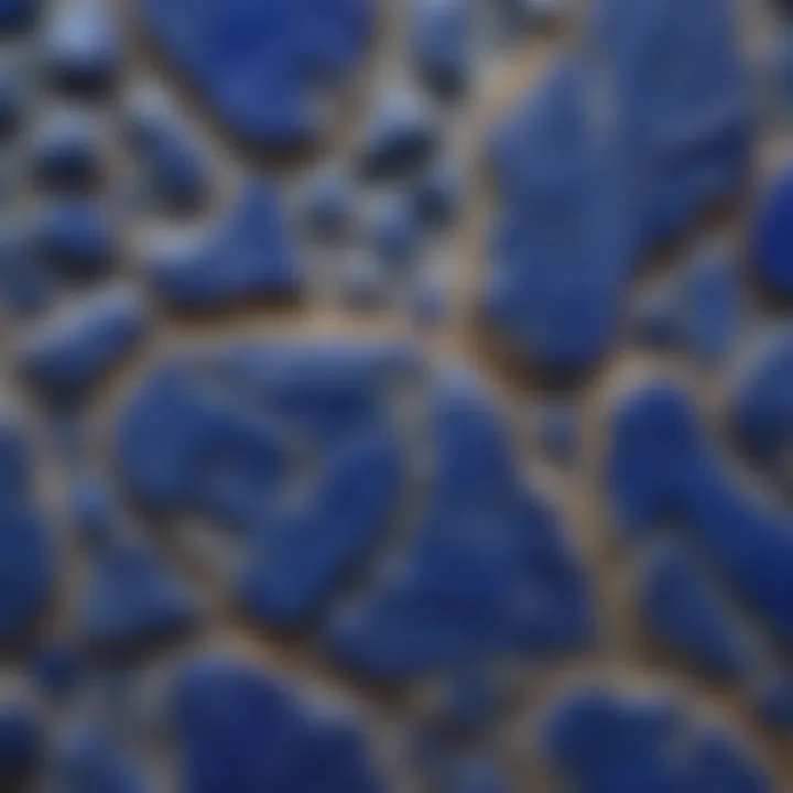 Close-up of lapis lazuli's intricate patterns