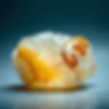 Raw Libyan Desert Glass with Natural Features Close-up of raw Libyan Desert Glass highlighting its unique textures and natural formations