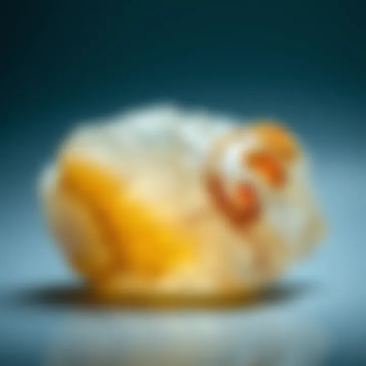 Raw Libyan Desert Glass with Natural Features Close-up of raw Libyan Desert Glass highlighting its unique textures and natural formations