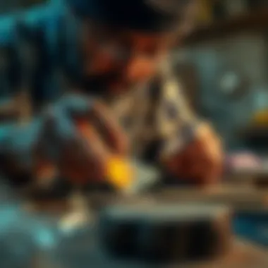 Artistic Craftsmanship of Libyan Desert Glass Artisan crafting a piece of jewelry from Libyan Desert Glass, illustrating the skill involved