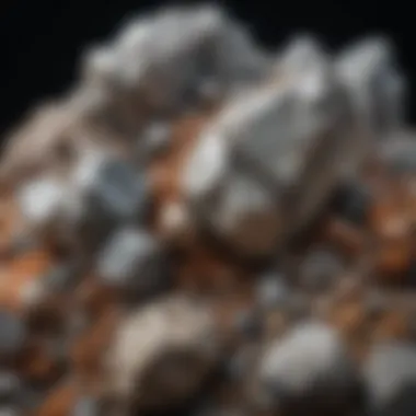 Unique Mineral Composition of Magnesium Rock A close-up of magnesium rock showcasing its unique mineral composition