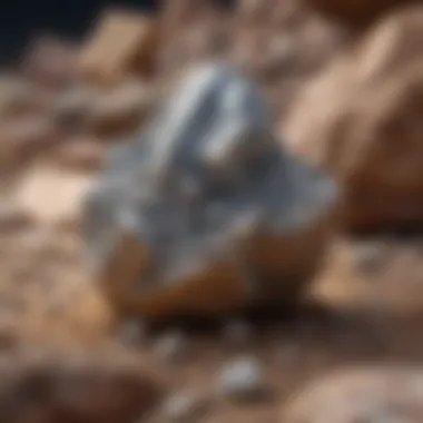 Geological Formation of Magnesium Rock An illustration of the geological formation of magnesium rock over time