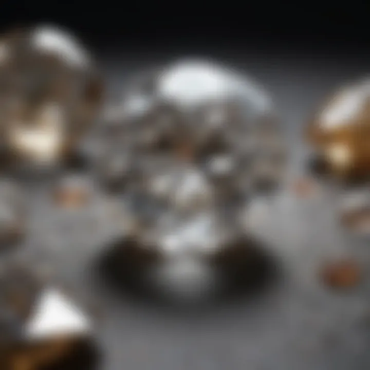 Comparison of diamond simulants and real diamonds under magnification