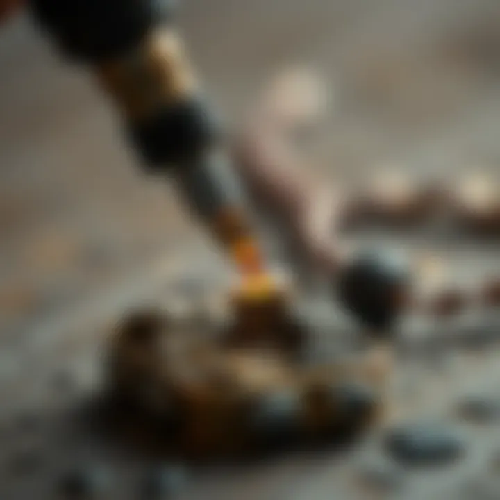 Micro Torch in Action for Jewelry Creation Demonstration of a micro torch being used on a piece of jewelry