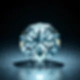 A close-up view of a diamond showcasing its brilliance and clarity