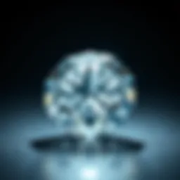 A close-up view of a diamond showcasing its brilliance and clarity