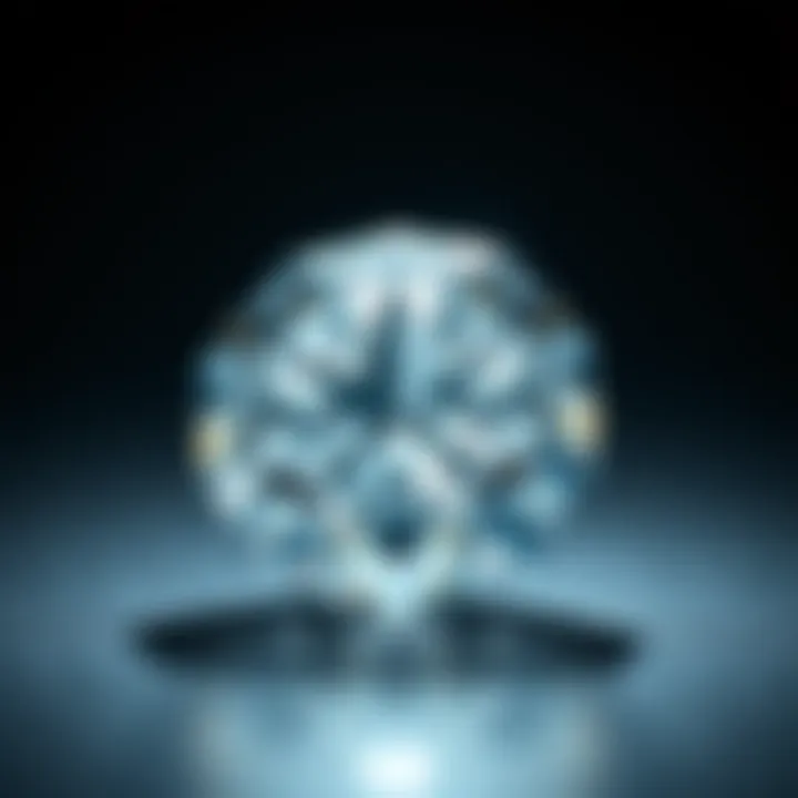 A close-up view of a diamond showcasing its brilliance and clarity