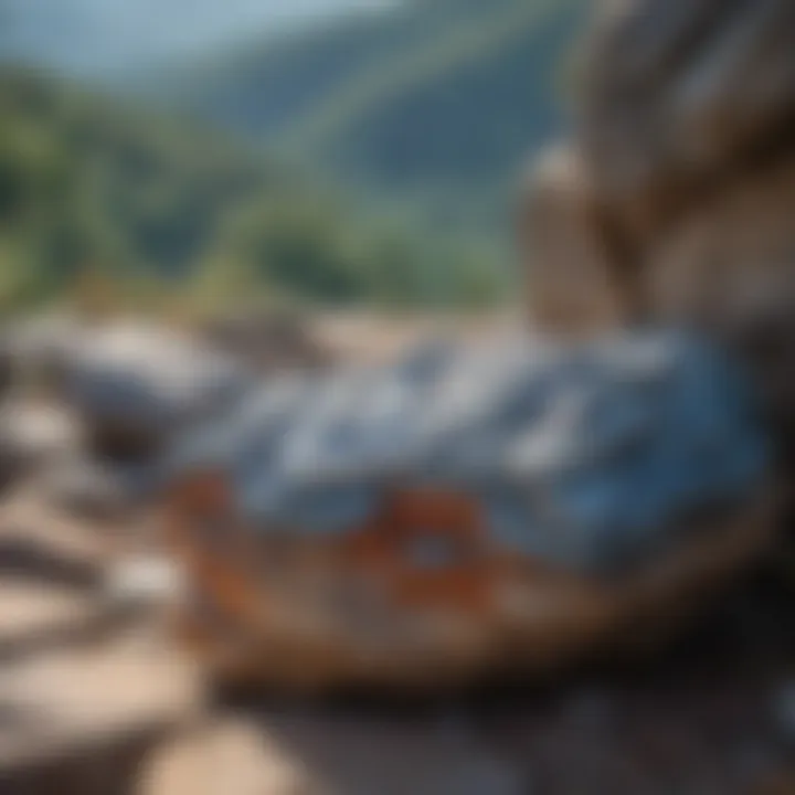 Scenic view of the Blue Ridge Mountains highlighting geological layers