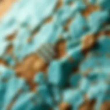 Identifying Authentic Turquoise Close-up of authentic turquoise with detailed texture