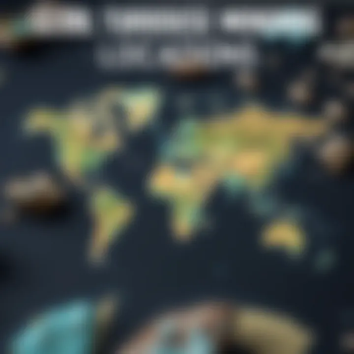 Global Turquoise Mining Locations Map highlighting prominent turquoise mining locations worldwide